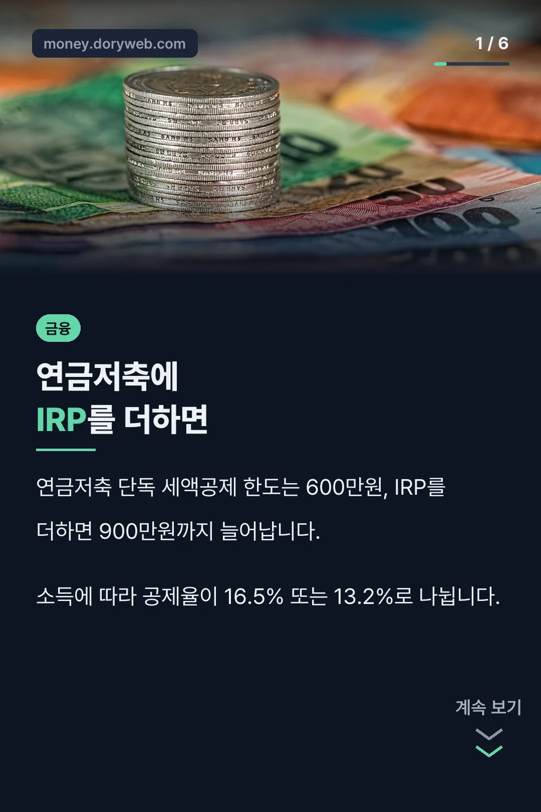 연금저축과 IRP 한도 소개