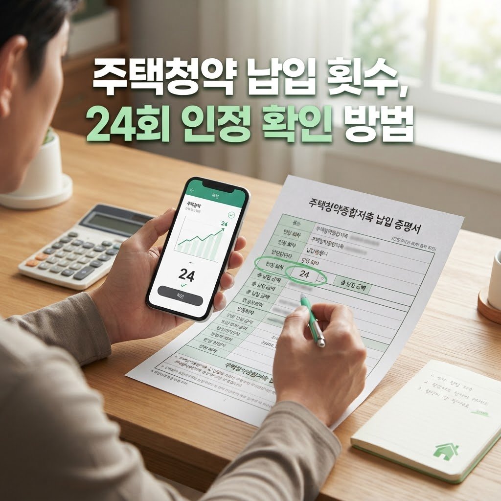주택청약종합저축 납입횟수 인정 조회방법 비용까지 정확히 확인 절차 한눈에
