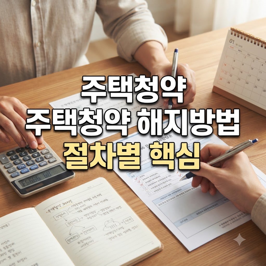 주택청약종합저축 출금 방법 시기별 절차 한눈에