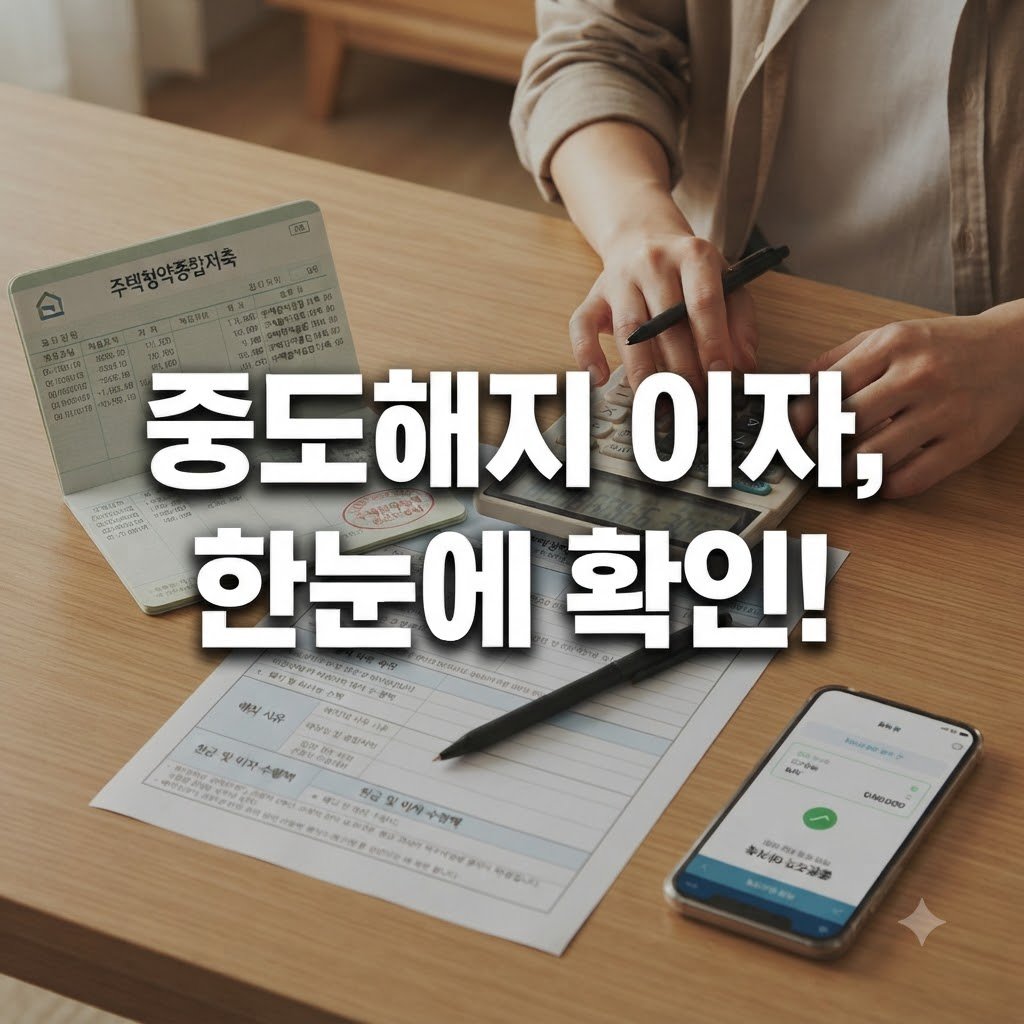 주택청약종합저축 해지시 이자 계산법과 절차 한눈에