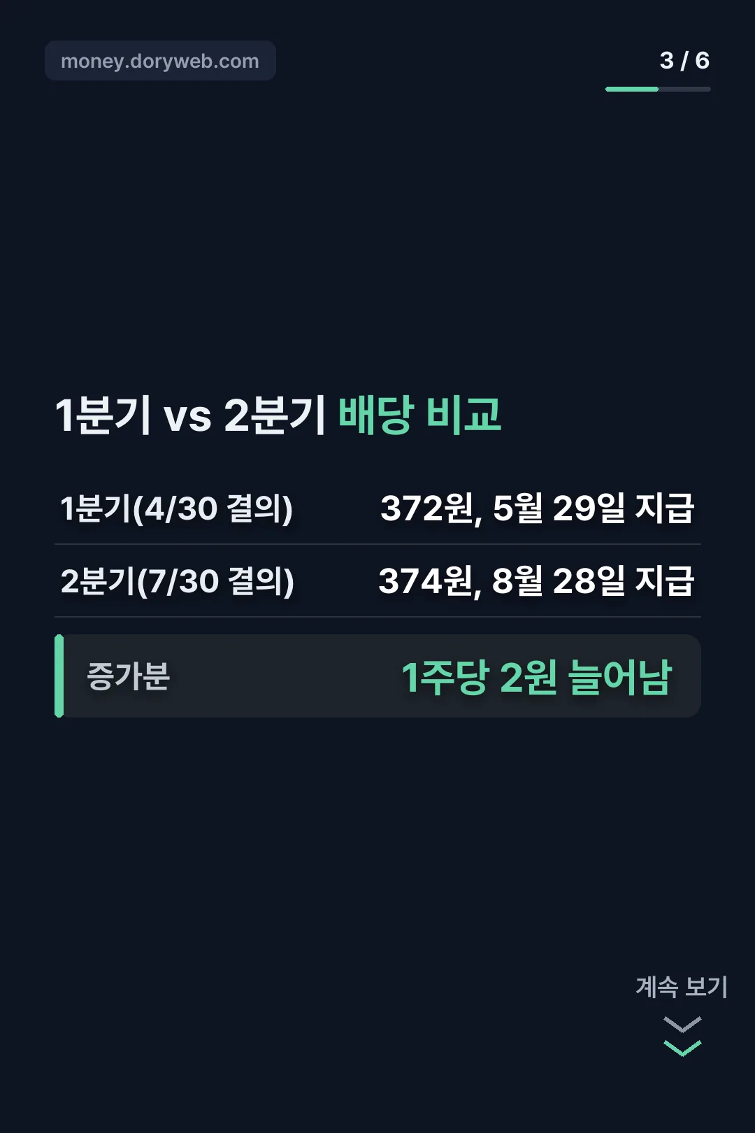 1분기와 2분기 비교