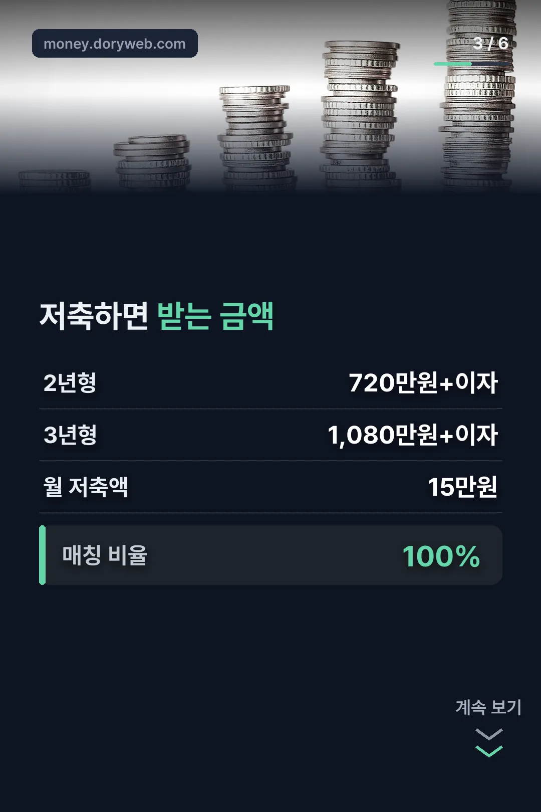저축하면 받는 금액